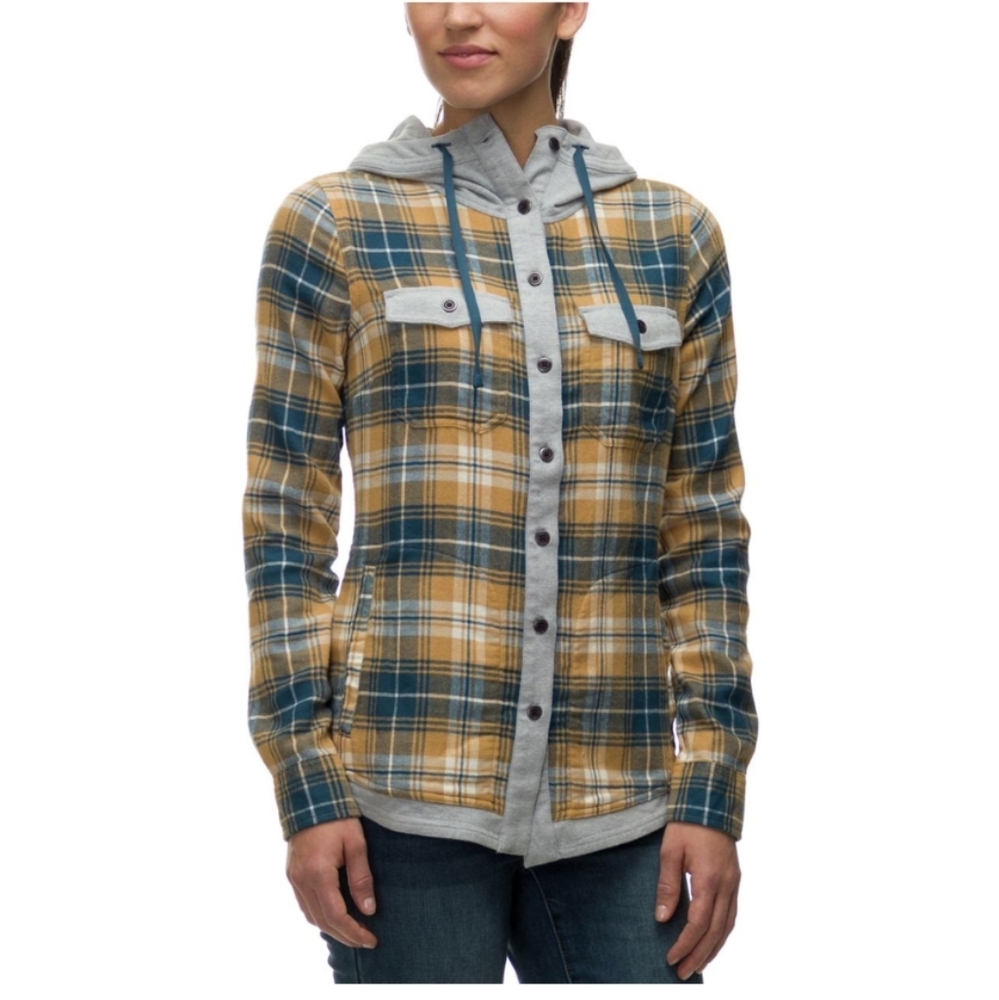 Marmot Reagan Flannel Button Up Hooded Shirt Jacket